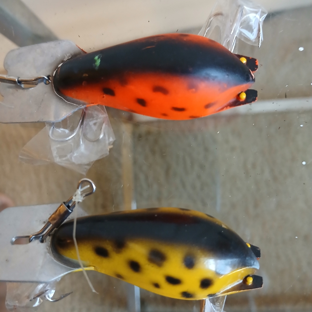 Orange and Yellow Fishing Lure Set